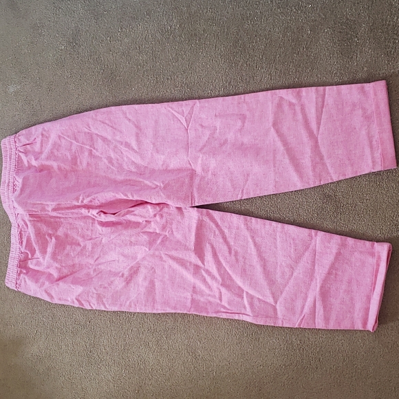 NWT J. Crew Pink Linen Cotton Drawstring Pant - Picture 3 of 9